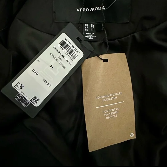 Vero Moda Grid Long Coat
